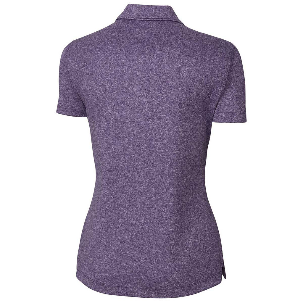 Clique Women's College Purple Heather Charge Active Polo