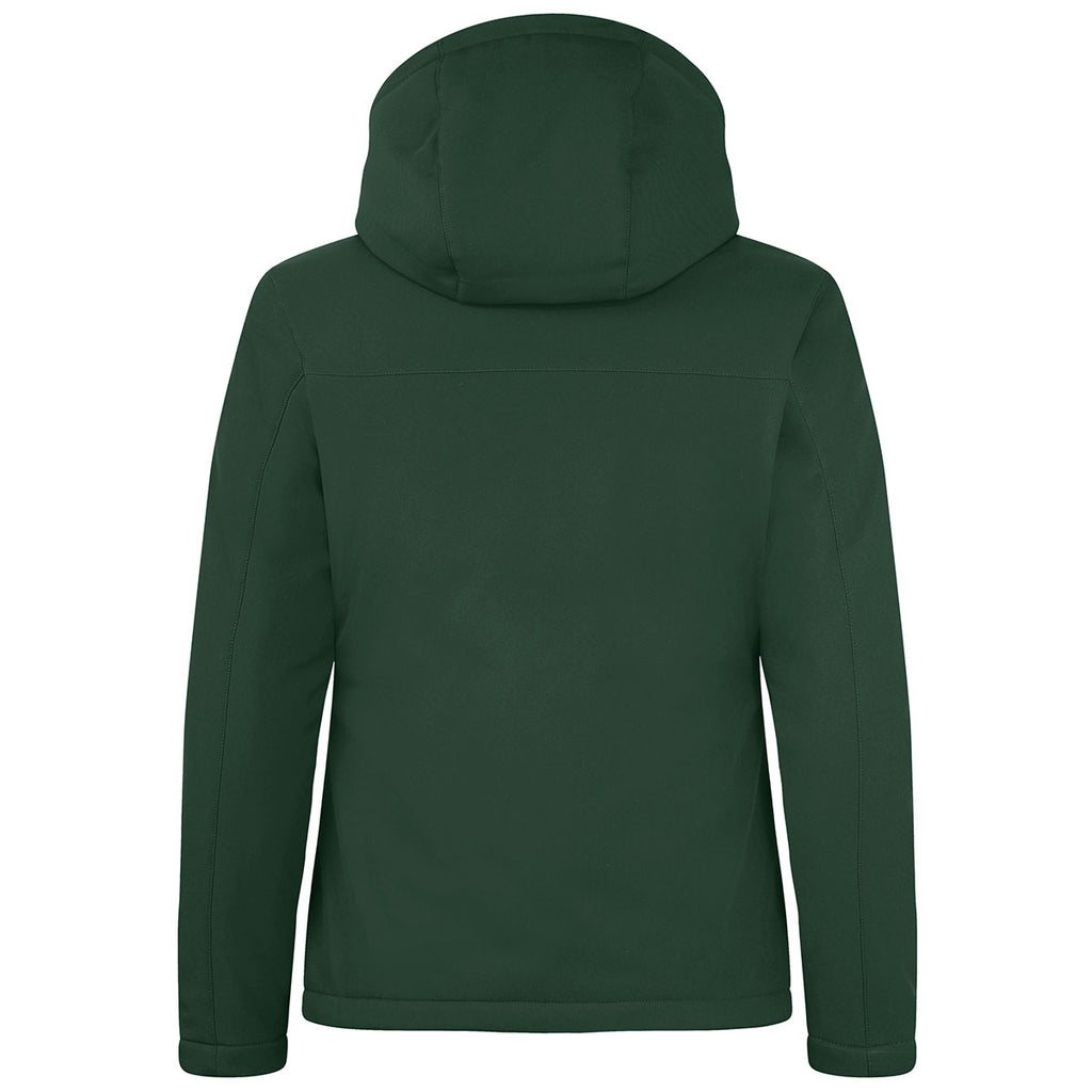 Clique Women's Bottle Green Equinox Insulated Softshell Jacket