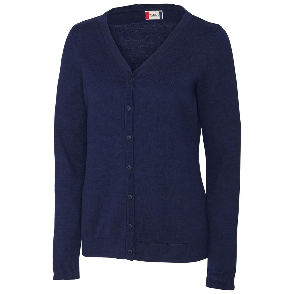 Clique Women's Navy Imatra Vneck Cardigan