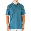 LinkSoul Men's Teal Coast Highway Classic Knit Polo