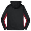 Sport-Tek Women's Black/Deep Red Sport-Wick Fleece Colorblock Hooded Pullover