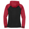 Sport-Tek Women's Black/Deep Red Sport-Wick Varsity Fleece Full-Zip Hooded Jacket