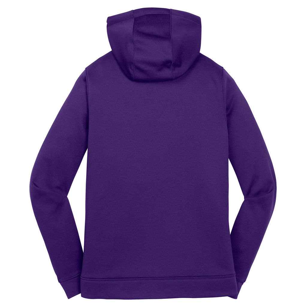Sport-Tek Women's Purple Sport-Wick Fleece Full-Zip Hooded Jacket