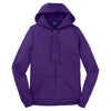 Sport-Tek Women's Purple Sport-Wick Fleece Full-Zip Hooded Jacket