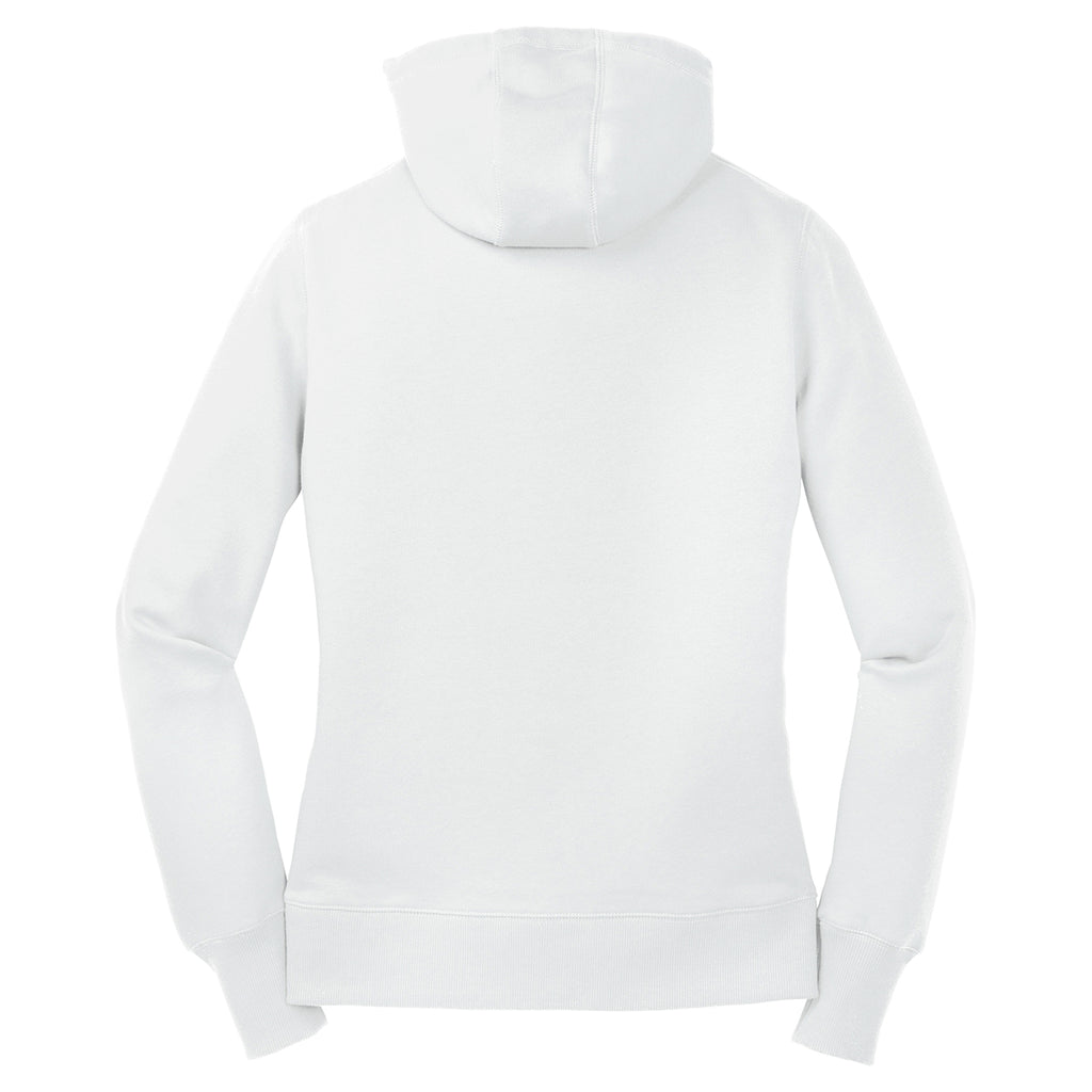 Sport-Tek Women's White Pullover Hooded Sweatshirt