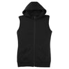 Sport-Tek Women's Black Hooded Fleece Vest