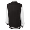 Sport-Tek Women's Black/White Fleece Letterman Jacket