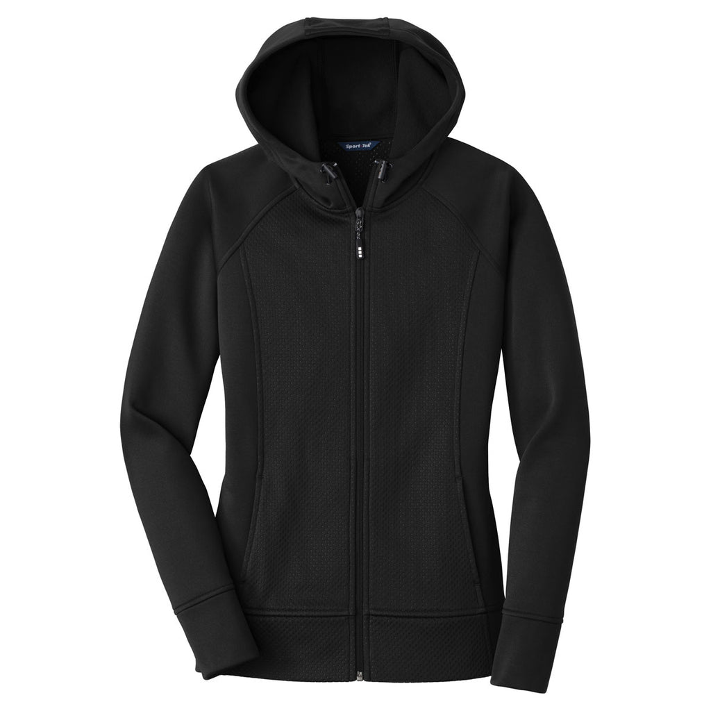 Sport-Tek Men's Black Rival Tech Fleece Full-Zip Hooded Jacket