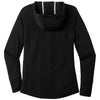Sport-Tek Women's Black Triad Solid PosiCharge Tri-Blend Wicking Fleece Hooded Pullover