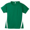 Sport-Tek Women's Kelly Green/White Colorblock PosiCharge Competitor Tee