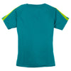 Sport-Tek Women's Tropic Blue/Lime Shock Colorblock PosiCharge Competitor Tee