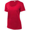 Sport-Tek Women's True Red Posi-UV Pro Scoop Neck Tee