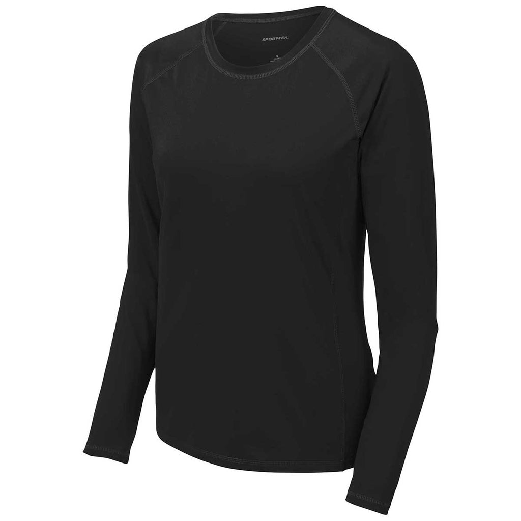 Sport-Tek Women's Black Long Sleeve Rashguard Tee
