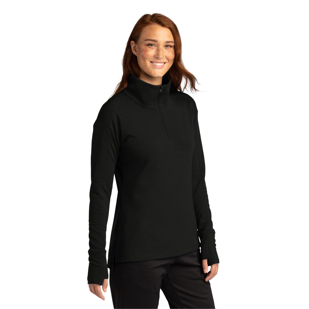 Sport-Tek Women's Black Sport-Wick Flex Fleece 1/4-Zip