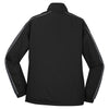 Sport-Tek Women's Black/Graphite Grey/White Piped Colorblock Wind Jacket
