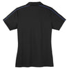 Sport-Tek Women's Black/True Royal Micropique Sport-Wick Piped Polo