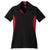Sport-Tek Women's Black/True Red Side Blocked Micropique Sport-Wick Polo