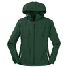 Sport-Tek Women's Forest Green/White Colorblock Hooded Raglan Jacket