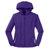 Sport-Tek Women's Purple/White Colorblock Hooded Raglan Jacket