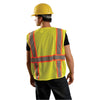 OccuNomix Men's Yellow High Visibility Classic Mesh Two-Tone Surveyor Safety Vest