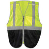 OccuNomix Men's Yellow Mesh/Solid Black Bottom 5-Pt. Break-Away Vest with Quick Release Zipper