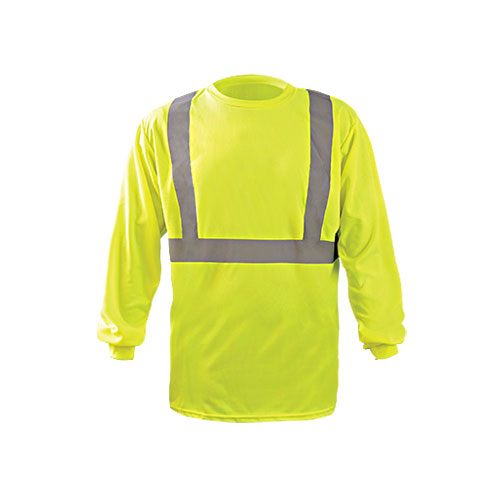 OccuNomix Men's Yellow Long Sleeve Wicking Birdseye X Back T-Shirt