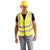 OccuNomix Men's Yellow Premium Flame Resistant Dual Stripe Solid Vest HRC 1