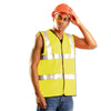 OccuNomix Men's Yellow High Visibility Premium Solid Dual Stripe Full Vest