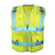 OccuNomix Men's Yellow High Visibility Premium Solid Dual Stripe Full Surveyor Vests