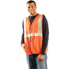 OccuNomix Men's Orange High Visibility Classic Solid Standard Safety Vest