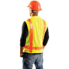 OccuNomix Men's Yellow High Visibility Premium Solid/Mesh Gloss Safety Vest