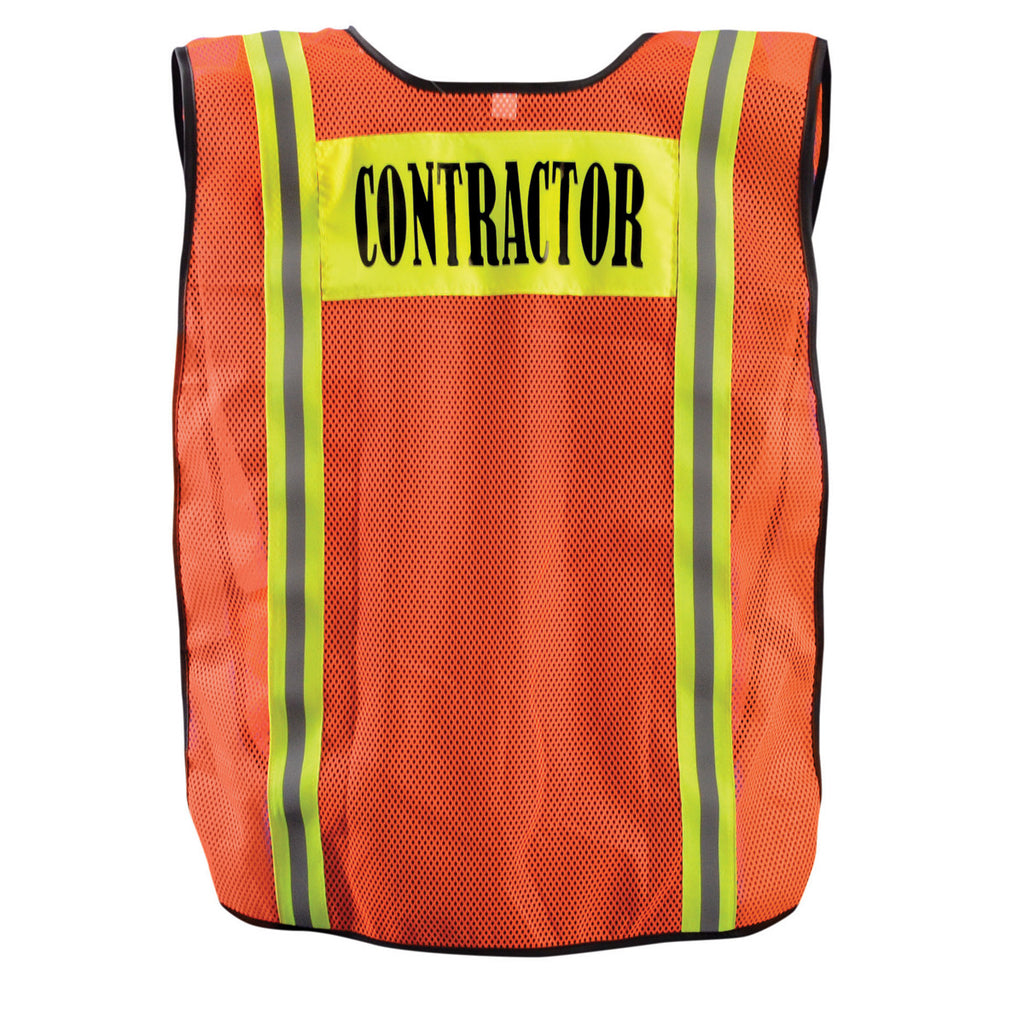 OccuNomix Orange High Visibility Mesh Contractor Safety Vest