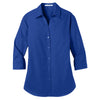 Port Authority Women's True Royal 3/4-Sleeve Carefree Poplin Shirt