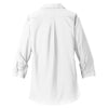 Port Authority Women's White 3/4-Sleeve Carefree Poplin Shirt
