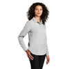 Port Authority Women's Silver Long Sleeve Performance Staff Shirt