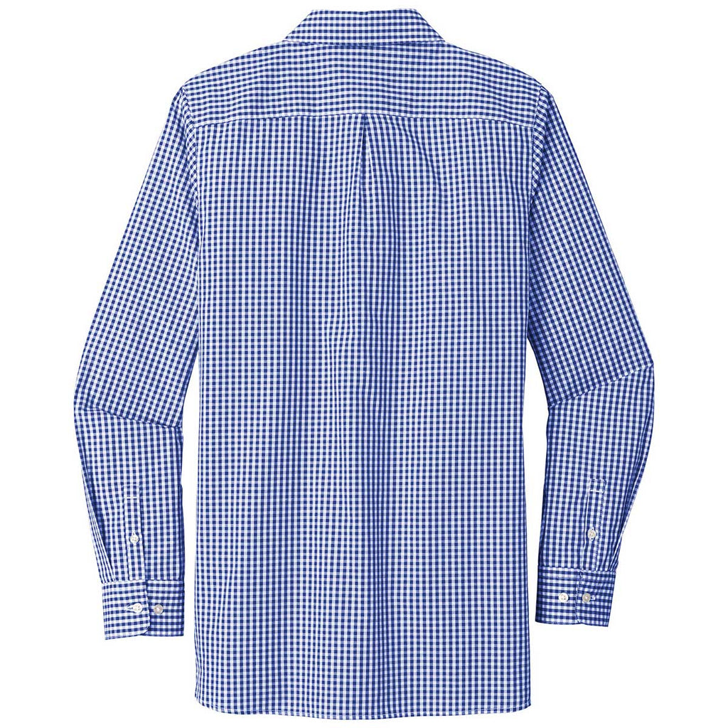 Port Authority Women's True Royal/White Broadcloth Gingham Easy Care Shirt
