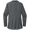 Port Authority Women's Black/Grey Steel Pincheck Easy Care Shirt
