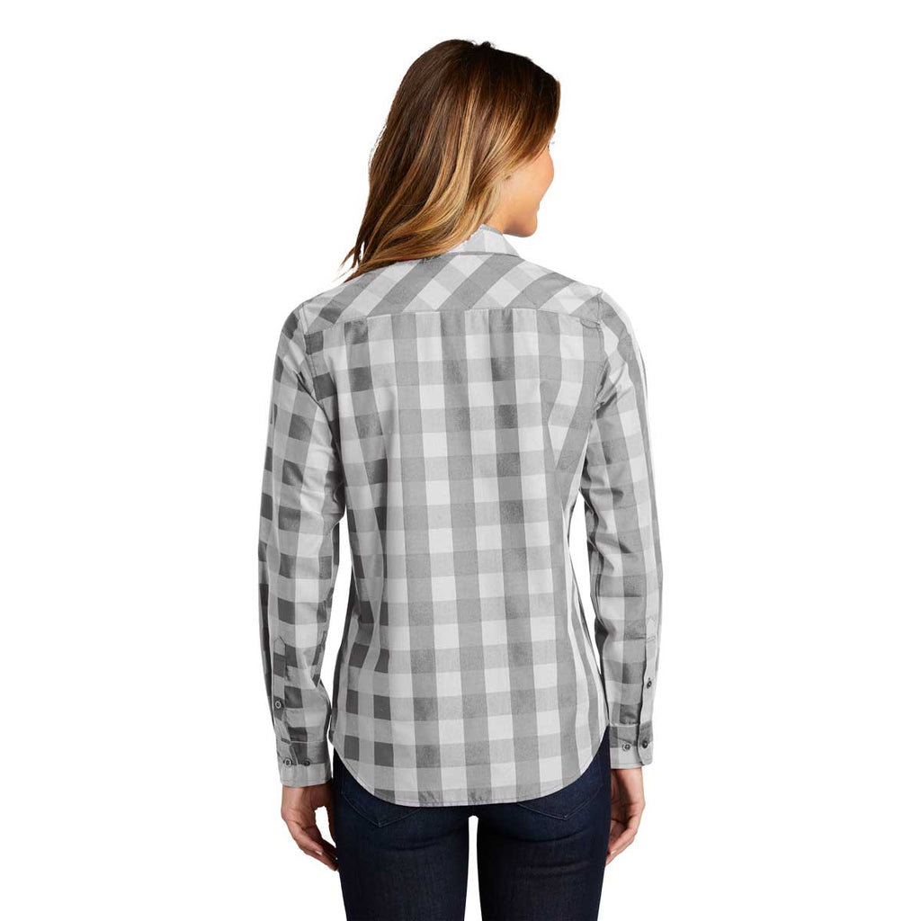 Port Authority Women's Shadow Grey Everyday Plaid Shirt