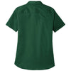 Port Authority Women's Dark Green Short Sleeve SuperPro React Twill Shirt