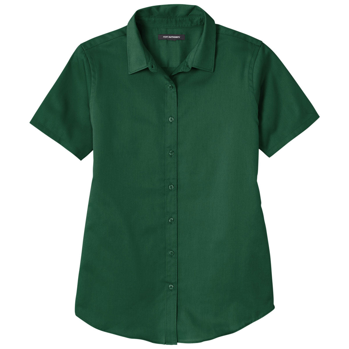 Port Authority Women's Dark Green Short Sleeve SuperPro React Twill Sh