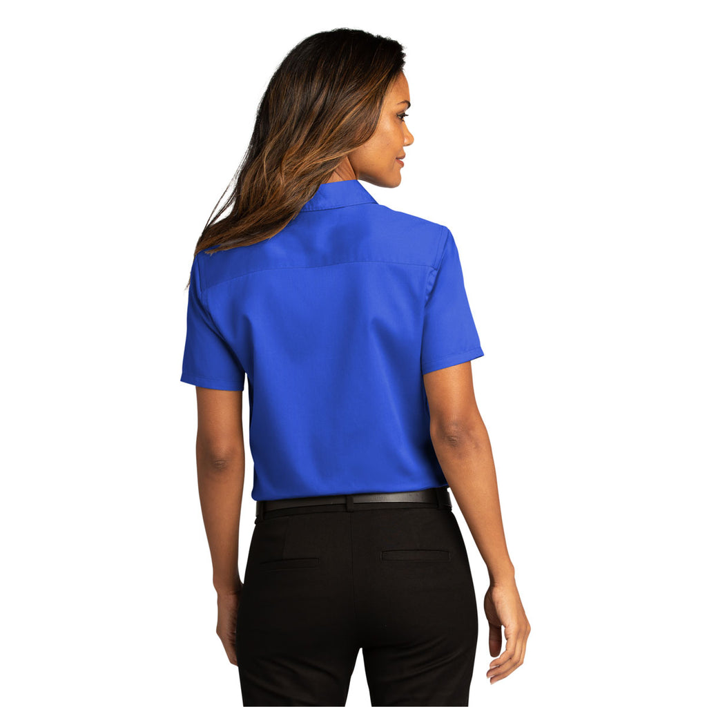 Port Authority Women's True Royal Short Sleeve SuperPro React Twill Shirt