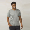 prAna Men's Titanium Grey Stripe Hardesty Short Sleeve T-Shirt