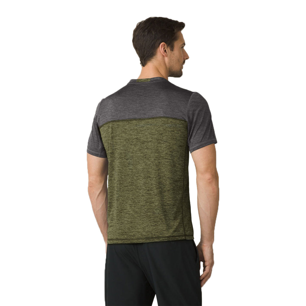 prAna Men's Cargo Green Color Block Hardesty Colorblock T-Shirt