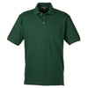 Harriton Men's Dark Green 6 oz. Ringspun Cotton Pique Short-Sleeve Polo