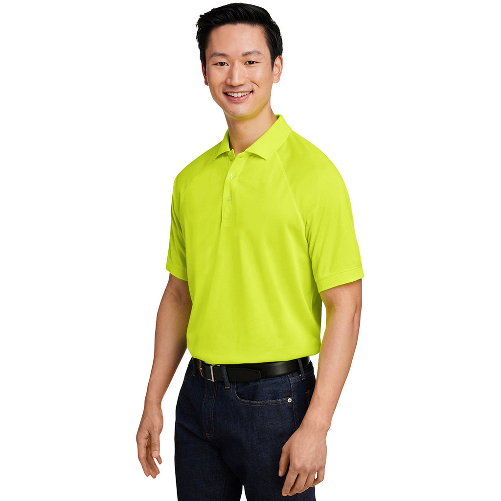 Harriton Men's Safety Yellow Charge Snag and Soil Protect Polo
