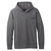 prAna Men's Charcoal Pacer Long Sleeve Pullover Hood