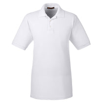 Harriton Men's White 5.6 oz. Easy Blend Polo