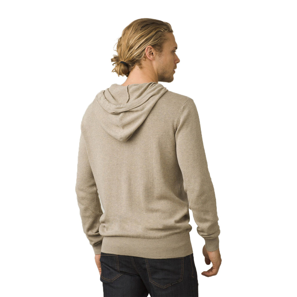 prAna Men's Dark Khaki Throw-On Hooded Sweater