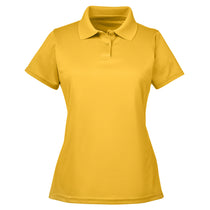 Harriton Women's Gold 4 oz. Polytech Polo