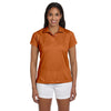 Harriton Women's Texas Orange 4 oz. Polytech Polo